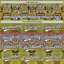 Load image into Gallery viewer, Custom Olive White-Black 3D Pattern Design Black History Month Authentic Salute To Service Baseball Jersey