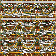 Load image into Gallery viewer, Custom Brown White-Black 3D Pattern Design Black History Month Authentic Baseball Jersey