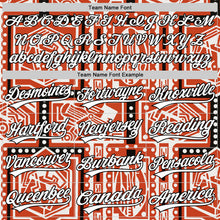 Load image into Gallery viewer, Custom Orange White-Black 3D Pattern Design Black History Month Authentic Baseball Jersey