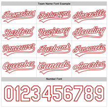 Load image into Gallery viewer, Custom White Red 3D Love Heart Valentine's Day Authentic Baseball Jersey