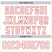 Load image into Gallery viewer, Custom White Red 3D Love Heart Valentine's Day Authentic Baseball Jersey