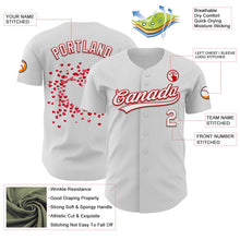 Load image into Gallery viewer, Custom White Red 3D Love Heart Valentine's Day Authentic Baseball Jersey
