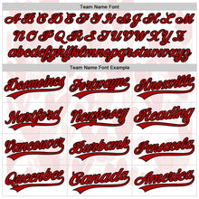 Load image into Gallery viewer, Custom White Red-Black 3D Love Heart Valentine's Day Authentic Baseball Jersey