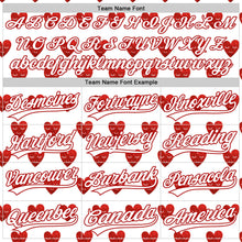 Load image into Gallery viewer, Custom White Red 3D Love Heart Valentine's Day Authentic Baseball Jersey