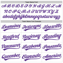Load image into Gallery viewer, Custom White Purple 3D Pancreatic Cancer Ribbon Authentic Baseball Jersey