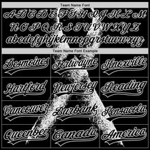 Load image into Gallery viewer, Custom Black White 3D Skin Cancer Ribbon Authentic Baseball Jersey