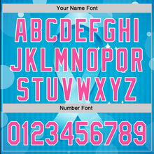 Load image into Gallery viewer, Custom Sky Blue Pink-White 3D Prostate Cancer Ribbon Authentic Baseball Jersey