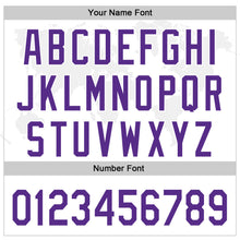Load image into Gallery viewer, Custom White Purple 3D Thyroid Cancer Ribbon Authentic Baseball Jersey
