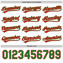 Load image into Gallery viewer, Custom White Fire Red-Grass Green 3D Funny Christmas Authentic Baseball Jersey