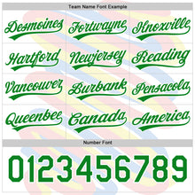 Load image into Gallery viewer, Custom White Grass Green 3D Funny Christmas Authentic Baseball Jersey