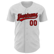 Load image into Gallery viewer, Custom White Red-Black 3D Funny Christmas Authentic Baseball Jersey