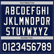 Load image into Gallery viewer, Custom Navy White-Black 3D Funny Christmas Authentic Baseball Jersey