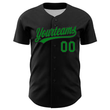 Load image into Gallery viewer, Custom Black Grass Green-Red 3D Funny Christmas Authentic Baseball Jersey
