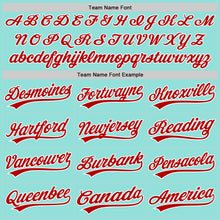 Load image into Gallery viewer, Custom Ice Blue Red-White 3D Funny Christmas Authentic Baseball Jersey