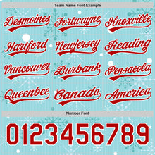 Load image into Gallery viewer, Custom Ice Blue Red-Kelly Green 3D Funny Christmas Authentic Baseball Jersey