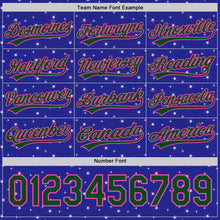 Load image into Gallery viewer, Custom Royal Green-Pink 3D Funny Christmas Authentic Baseball Jersey