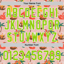 Load image into Gallery viewer, Custom Medium Pink Neon Green-White 3D Funny Christmas Authentic Baseball Jersey