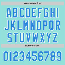 Load image into Gallery viewer, Custom Ice Blue Electric Blue-White 3D Funny Christmas Authentic Baseball Jersey