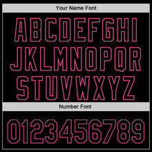 Load image into Gallery viewer, Custom Black Pink 3D Love Heart Valentine's Day Authentic Baseball Jersey