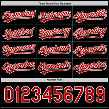Load image into Gallery viewer, Custom Black Red-White 3D Love Heart Valentine's Day Authentic Baseball Jersey