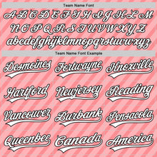 Load image into Gallery viewer, Custom Medium Pink White-Black 3D Love Heart Valentine's Day Authentic Baseball Jersey