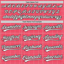 Load image into Gallery viewer, Custom Neon Pink White-Black 3D Love Heart Valentine's Day Authentic Baseball Jersey