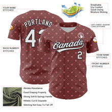 Load image into Gallery viewer, Custom Brown White-Black 3D Love Heart Valentine's Day Authentic Baseball Jersey