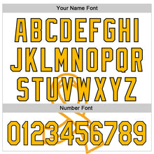 Load image into Gallery viewer, Custom White Gold-Black 3D Appendix Cancer Ribbon Authentic Baseball Jersey