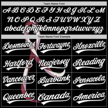 Load image into Gallery viewer, Custom Black White-Burgund 3D Head And Neck Cancer Ribbon Authentic Baseball Jersey