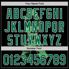 Load image into Gallery viewer, Custom Black Kelly Green-White 3D Liver Cancer Ribbon Authentic Baseball Jersey