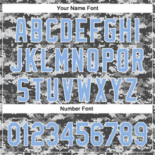 Load image into Gallery viewer, Custom Camo Light Blue-White 3D Authentic Salute To Service Baseball Jersey