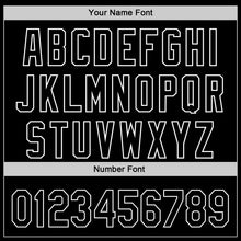 Load image into Gallery viewer, Custom Black White-Yellow 3D Childhood Cancer Gold Ribbon Authentic Baseball Jersey