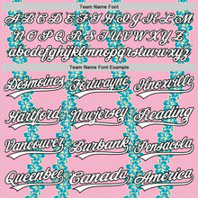 Load image into Gallery viewer, Custom Light Pink White-Black 3D Tropical Hawaii Flower Authentic Baseball Jersey