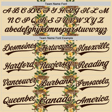 Load image into Gallery viewer, Custom Cream Brown 3D Tropical Hawaii Jungle Plant And Leopard Authentic Baseball Jersey