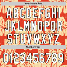 Load image into Gallery viewer, Custom Red White-Black 3D Tropical Hawaii Flower And Tiki Mask Authentic Baseball Jersey