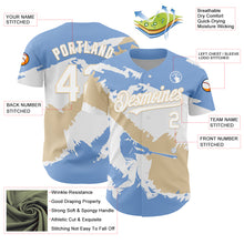 Load image into Gallery viewer, Custom Light Blue White-City Cream 3D Argentina Argentinian Flag Authentic Baseball Jersey