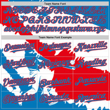 Load image into Gallery viewer, Custom Blue Fire Red-White 3D Panama Panamanian Flag Authentic Baseball Jersey