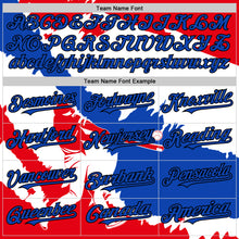 Load image into Gallery viewer, Custom Fire Red Thunder Blue-Black 3D Paraguay Paraguayan Flag Authentic Baseball Jersey