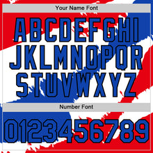 Load image into Gallery viewer, Custom Fire Red Thunder Blue-Black 3D Paraguay Paraguayan Flag Authentic Baseball Jersey