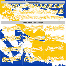 Load image into Gallery viewer, Custom Thunder Blue White-Yellow 3D Uruguay Uruguayan Flag Authentic Baseball Jersey