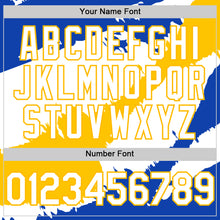 Load image into Gallery viewer, Custom Thunder Blue White-Yellow 3D Uruguay Uruguayan Flag Authentic Baseball Jersey