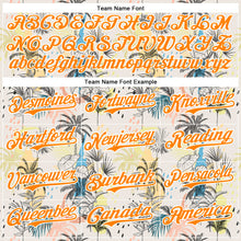 Load image into Gallery viewer, Custom Cream Bay Orange-White 3D Hawaii Tropical Palm Tree Authentic Baseball Jersey