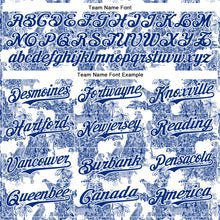 Load image into Gallery viewer, Custom White Royal 3D Hawaii Tropical Jungle Leopard Authentic Baseball Jersey