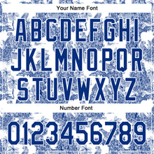 Load image into Gallery viewer, Custom White Royal 3D Hawaii Tropical Jungle Leopard Authentic Baseball Jersey