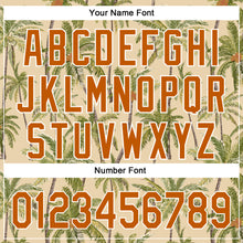 Load image into Gallery viewer, Custom City Cream Texas Orange-White 3D Hawaii Tropical Coconut Tree Authentic Baseball Jersey