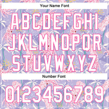 Load image into Gallery viewer, Custom Light Purple White-Pink 3D Hawaii Beach Tropical Octopus Authentic Baseball Jersey