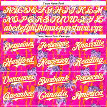 Load image into Gallery viewer, Custom Deep Pink White-Bay Orange 3D Hawaii Tropical Animal Tiger Authentic Baseball Jersey