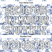 Load image into Gallery viewer, Custom White Black 3D Hawaii Island Tropical Palm Tree Authentic Baseball Jersey