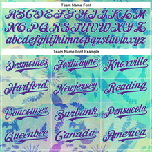 Load image into Gallery viewer, Custom Ice Blue Purple 3D Hawaii Tropical Marine Creature Authentic Baseball Jersey