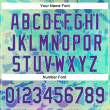 Load image into Gallery viewer, Custom Ice Blue Purple 3D Hawaii Tropical Marine Creature Authentic Baseball Jersey